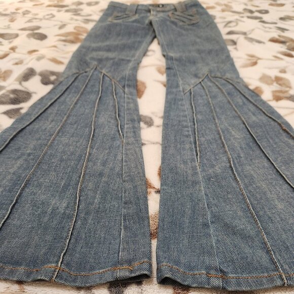 Frankie B. Extra Wide Flare Leg Bell Bottoms XXS/0 - Picture 6 of 16